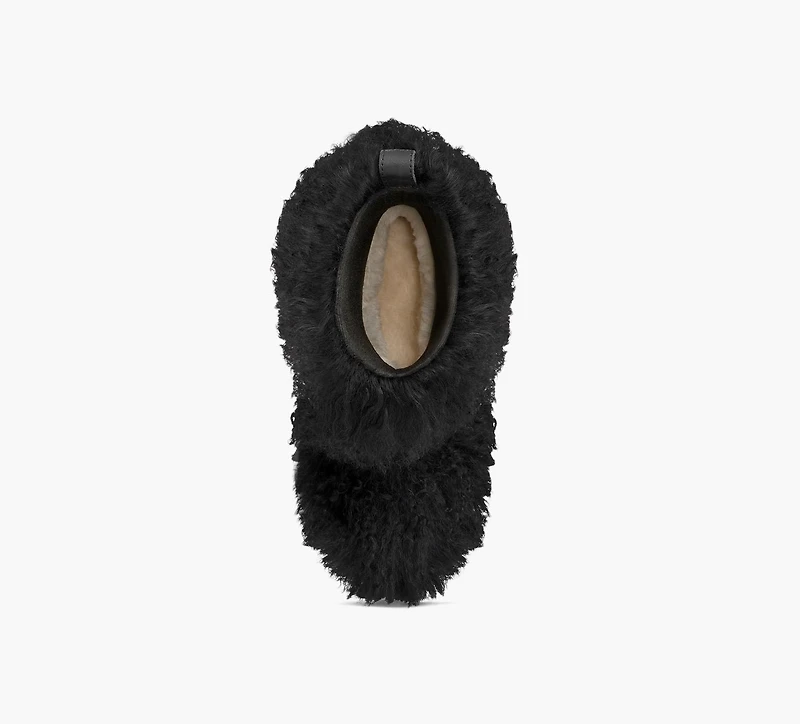 UGG | BOTTE COURTE CLASSIC FLUFF MOMMA MONGOLIAN NOIR FEMMES
