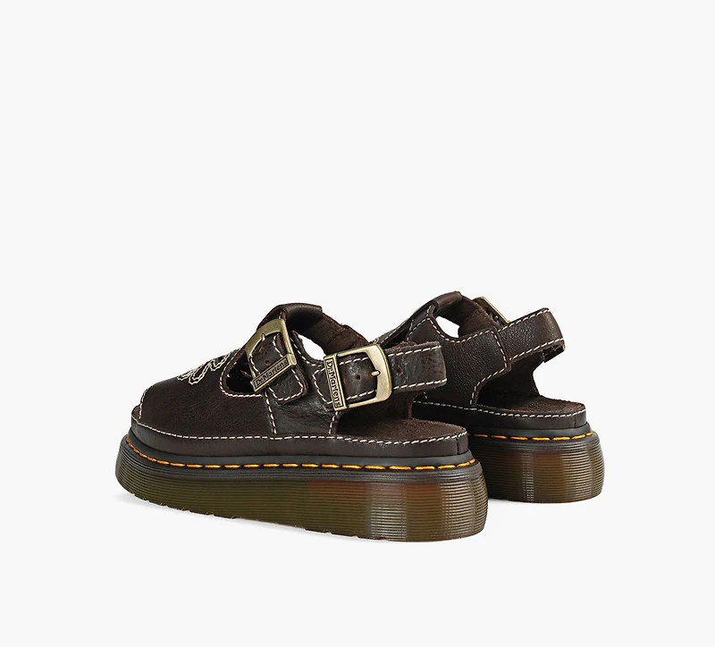 DR. MARTENS | SANDALES DUNNET FLOWER BRUN FEMMES