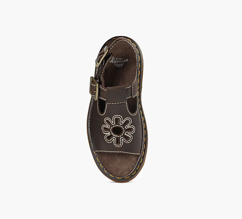 DR. MARTENS | SANDALES DUNNET FLOWER BRUN FEMMES