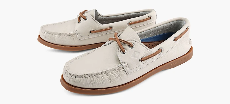 SPERRY | CHAUSSURES BATEAU À 2 OEILLETS AUTHENTIC ORIGINAL BLANC FEMMES
