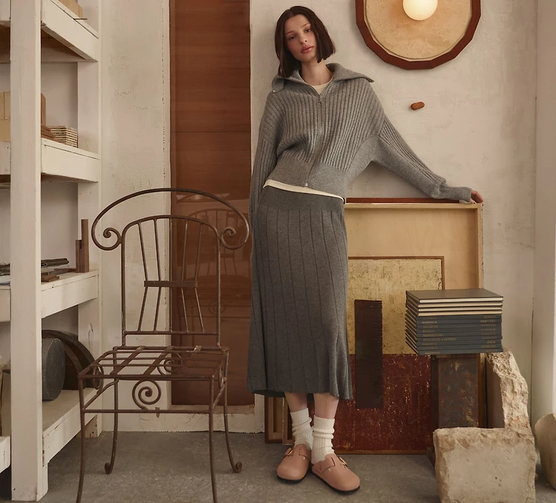 BIRKENSTOCK | BOSTON À GROSSE BOUCLE ROSE PALE FEMMES