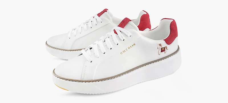 COLE HAAN | BASKET GRANDPRØ TOPSKIN BLANC FEMMES