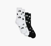 THE NORTH FACE | CHAUSSETTES MI-MOLLET UNISEXES EVERYDAY LOGO 2 PAIRES NOIR UNISEXE