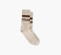 BIRKENSTOCK | CHAUSSETTES LIGNÉES MI-MOLLET EN COTON BEIGE UNISEXE
