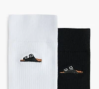 BIRKENSTOCK | CHAUSETTES EN COTON CÔTELÉ 2 PAIRES NOIR UNISEXE
