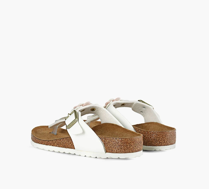 BIRKENSTOCK | GIZEH FLEURS BLANC GRAND ENFANT FILLE
