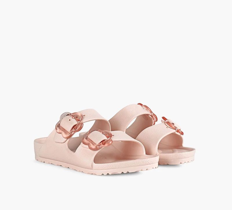 BIRKENSTOCK | ARIZONA À BOUCLE FLEUR ROSE PALE GRAND ENFANT FILLE