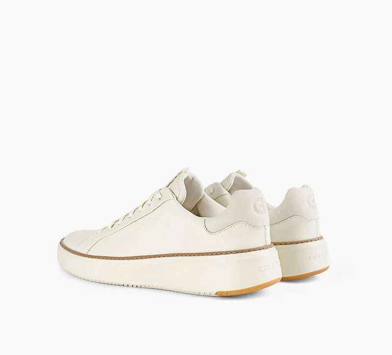 COLE HAAN | BASKET GRANDPRO TOPSPIN IMPERMÉABLE BLANC HOMMES
