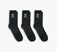 ON | CHAUSSETTES HAUTES À LOGO (3 PAIRES) NOIR UNISEXE