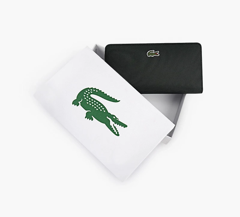 LACOSTE | GRAND PORTEFEUILLE ZIPPÉ L.12.12 CONCEPT | NOIR | UNISEXE