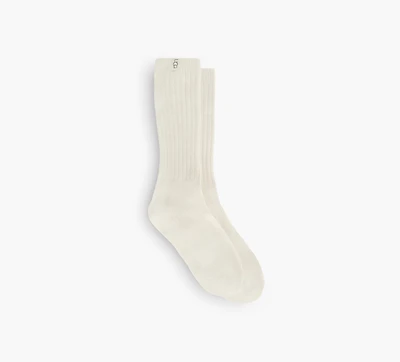 UGG | CHAUSSETTES MI-MOLLET CÔTELÉE SLOUCHY | BLANC | FEMMES