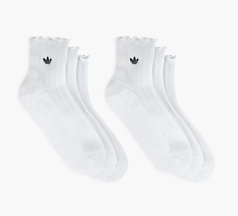 ADIDAS | CHAUSSETTES 3/4 VOLANTS ORIGINALES 3 PAIRES BLANC FEMMES