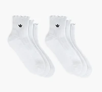 ADIDAS | CHAUSSETTES 3/4  VOLANTS ORIGINALES 3 PAIRES BLANC FEMMES