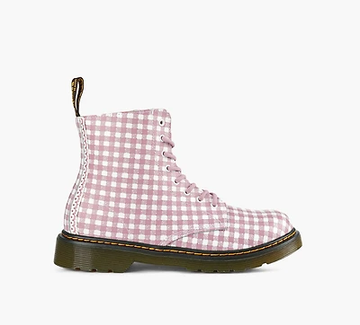DR. MARTENS | BOTTES 1460 GINGHAM | BLANC | GRAND ENFANT FILLE