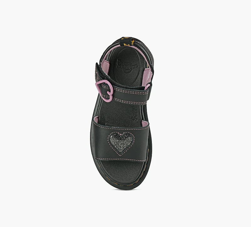 DR. MARTENS | MARLOWE COEURS NOIR GRAND ENFANT FILLE