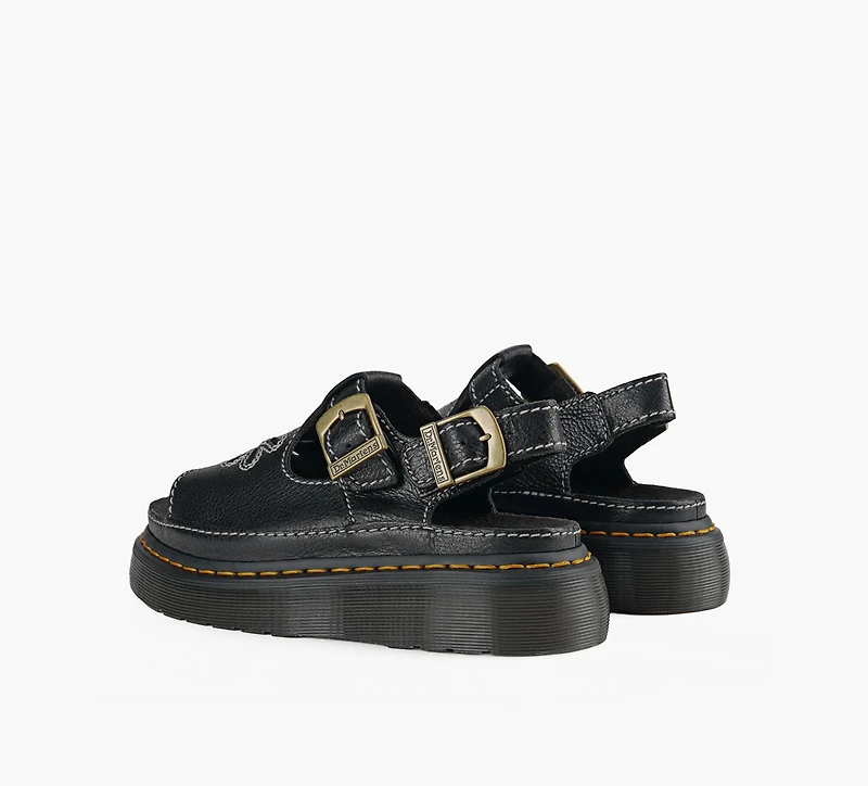 DR. MARTENS | SANDALES DUNNET FLOWER NOIR FEMMES