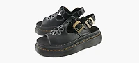 DR. MARTENS | SANDALES DUNNET FLOWER NOIR FEMMES