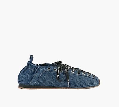 GANNI | BALLERINE AVEC ŒILLETS À LACER BLEU FEMMES