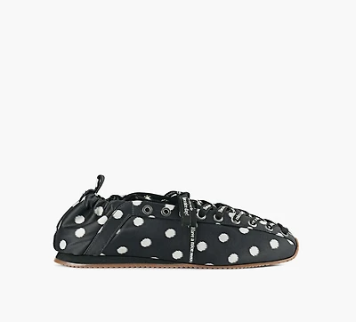 GANNI | BALLERINE AVEC ŒILLETS À LACER NOIR FEMMES