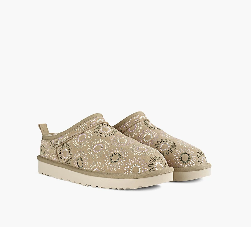 UGG | MICRO CLASSIC SUN STITCH BEIGE FEMMES