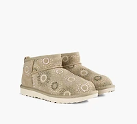 UGG | CLASSIC ULTRA MINI SUN STITCH | BEIGE | GRAND ENFANT FILLE