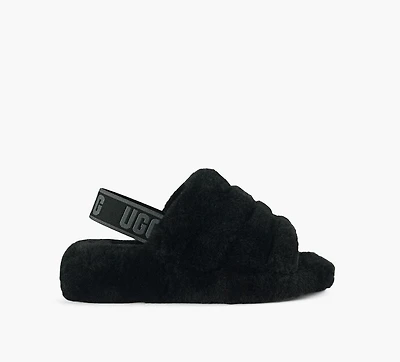 UGG | SANDALE FLUFF YEAH NOIR FEMMES