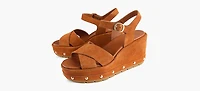 SOREL | SANDALE COMPENSÉE À BRIDE CHEVILLE SUNPEAK RVT TAN FEMMES