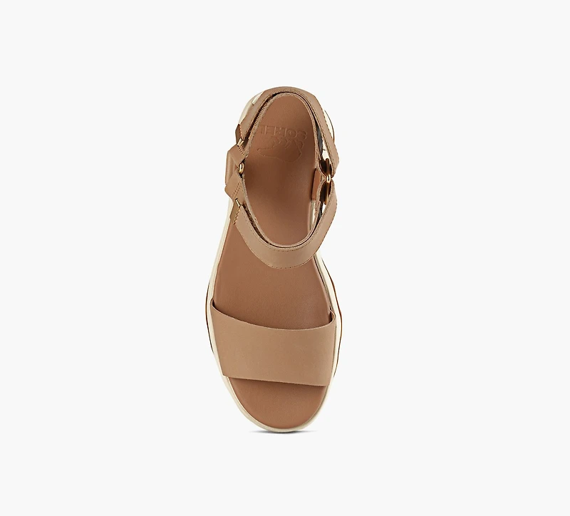 SOREL | SANDALE KINETIC AURA Y-STRAP TAUPE FEMMES