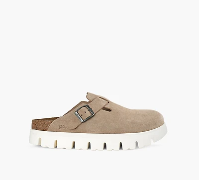 BIRKENSTOCK | BOSTON À SEMELLE ÉPAISSE TAUPE FEMMES