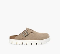 BIRKENSTOCK | BOSTON À SEMELLE ÉPAISSE TAUPE FEMMES