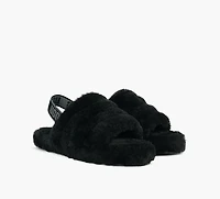 UGG | SANDALE FLUFF YEAH | NOIR | GRAND ENFANT FILLE