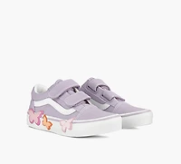 VANS | BASKETS OLD SKOOL V PAPILLON  VIOLET GRAND ENFANT FILLE