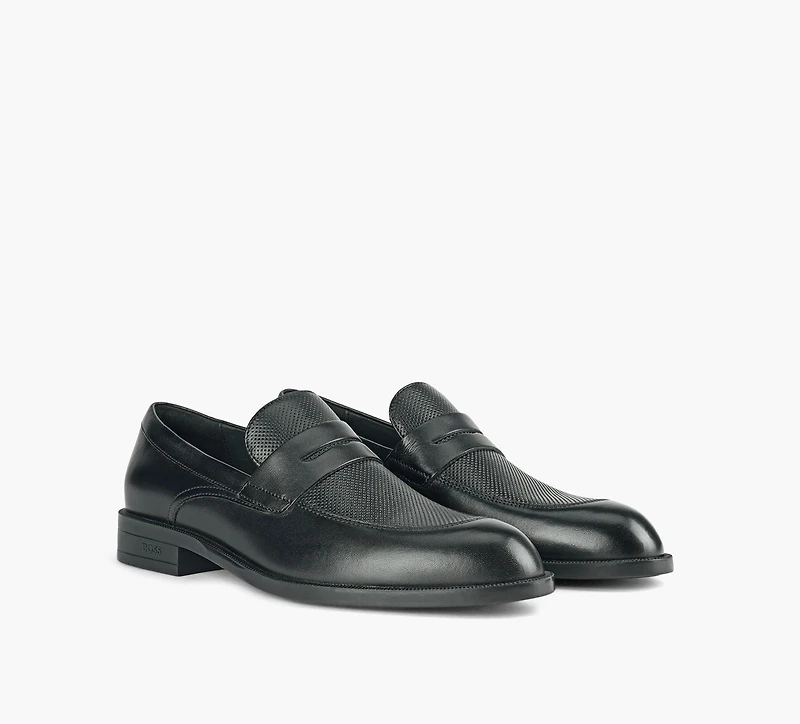 BOSS | MOCASSIN TAYIL NOIR HOMMES