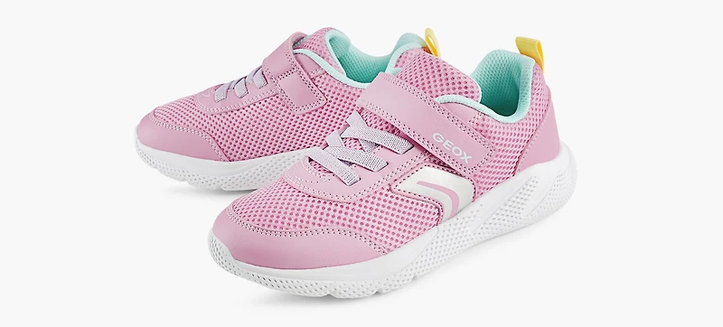 GEOX | SKETLITE ROSE PALE GRAND ENFANT FILLE