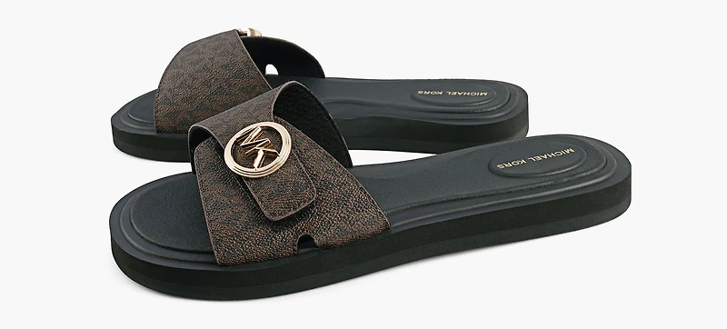 MICHAEL KORS | SANDALE MK POOL BRUN FEMMES