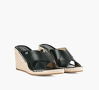 MICHAEL KORS | SANDALE COMPENSÉE KENZIE NOIR FEMMES