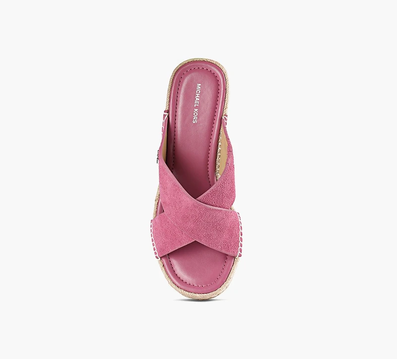 MICHAEL KORS | SANDALE COMPENSÉE KENZIE FUCHSIA FEMMES