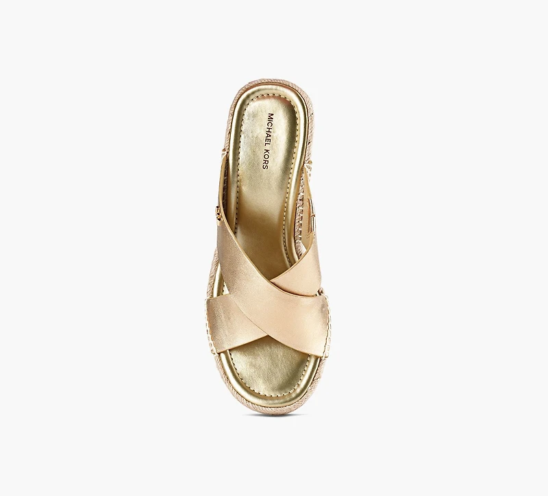 MICHAEL KORS | SANDALE COMPENSÉE KENZIE OR FEMMES
