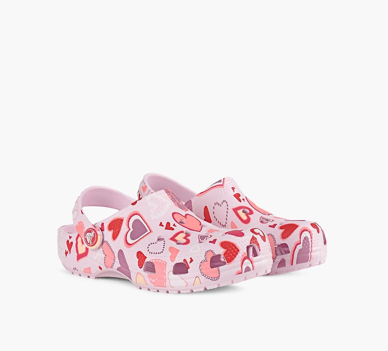 CROCS | SABOTS CLASSIQUES GRAPHIQUES ROSE PALE PETIT ENFANT FILLE