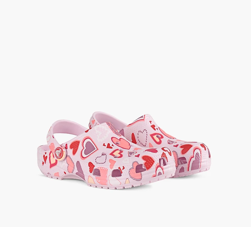 CROCS | SABOTS CLASSIQUES GRAPHIQUES ROSE PALE GRAND ENFANT FILLE