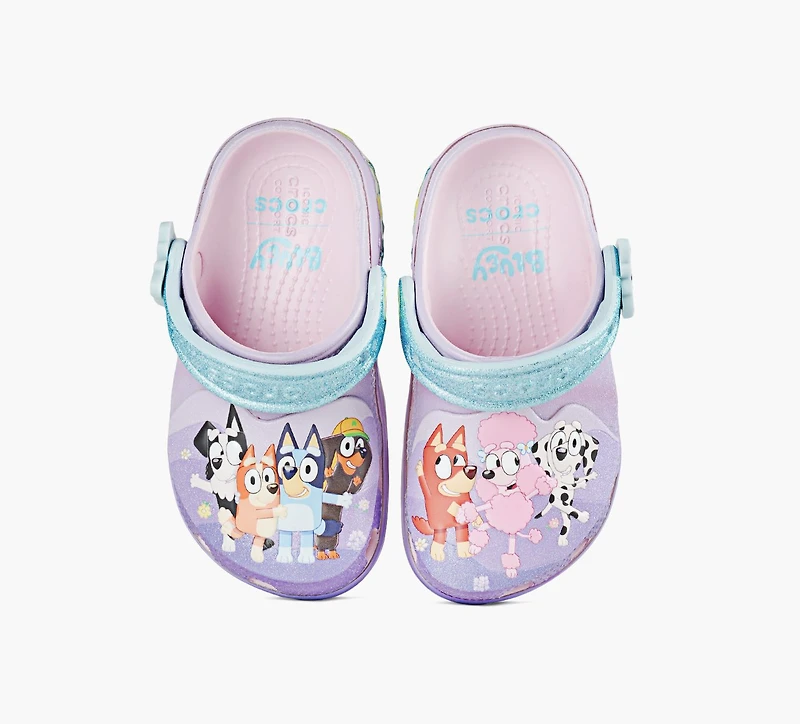 CROCS | SABOTS CLASSIQUES BLUEY MULTI ROSE VIOLET PETIT ENFANT FILLE