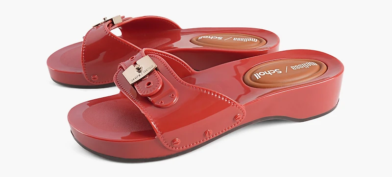 MELISSA | + SCHOLL TALON PESCURA ROUGE FEMMES