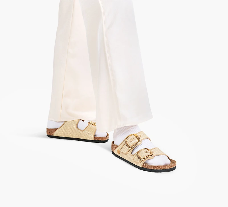 BIRKENSTOCK | ARIZONA À GROSSE BOUCLE BEIGE FEMMES
