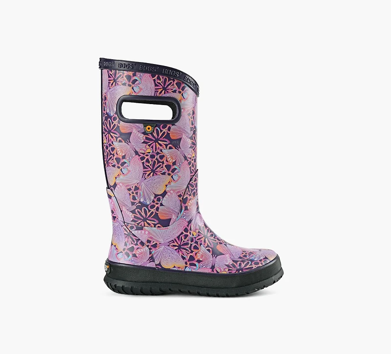 BOGS | BOTTE DE PLUIE PAPILLON SOLAIRE VIOLET GRAND ENFANT FILLE