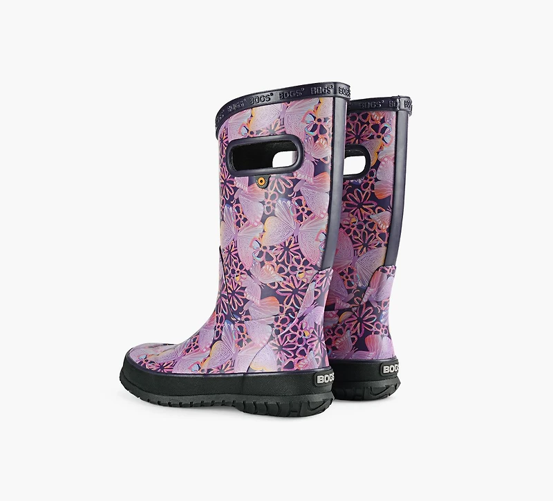 BOGS | BOTTE DE PLUIE PAPILLON SOLAIRE VIOLET GRAND ENFANT FILLE