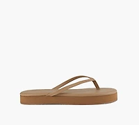 TKEES | TONG À PLATEFORME LILY BEIGE FEMMES
