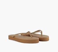 TKEES | TONG À PLATEFORME LILY BEIGE FEMMES