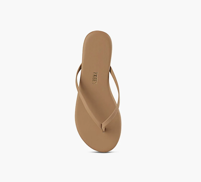 TKEES | TONG À PLATEFORME LILY BEIGE FEMMES