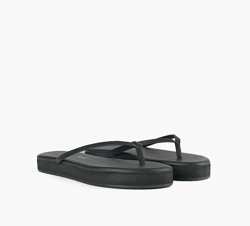 TKEES | TONG À PLATEFORME LILY NOIR FEMMES