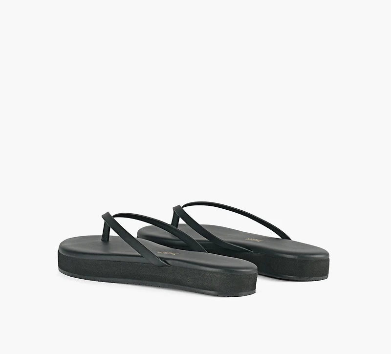 TKEES | TONG À PLATEFORME LILY NOIR FEMMES